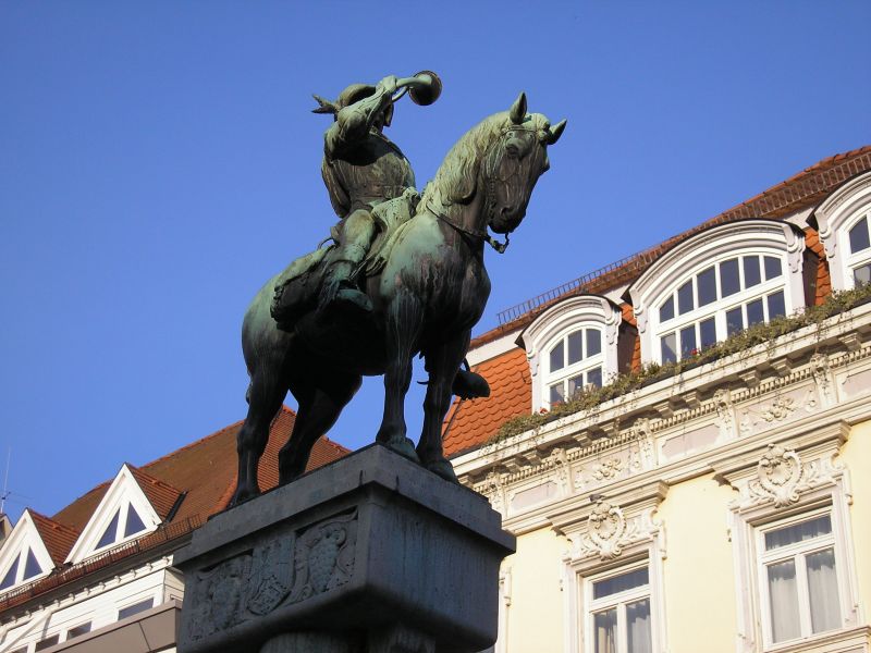 Denkmal Postmichelbrunnen in Esslingen