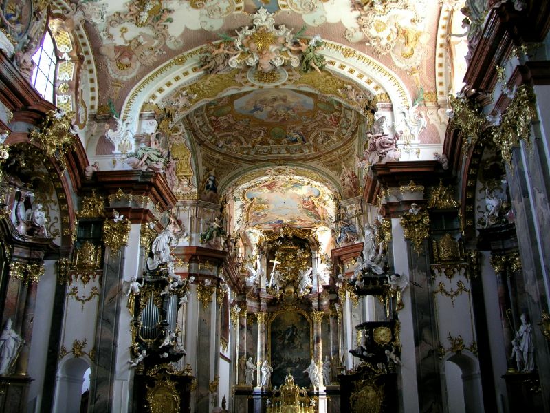Die Rokoko - Stiftskirche in Wilhering bei Linz