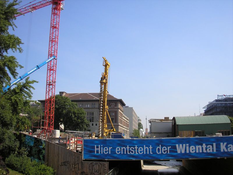 Baustelle des Wientalkanals