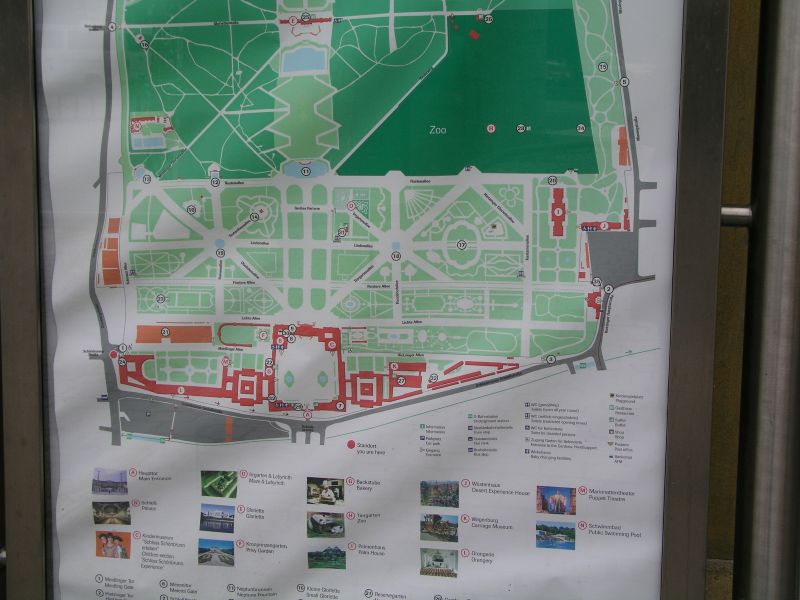 Plan vom Schloss Schönbrunn in Wien